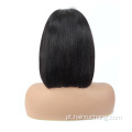 Preto reto 13x6 renda frontal bob peruca Mink para cabelo humano virgem Bob Wigs HD Wig Human Lace Wig